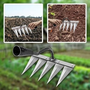 Powerful 5-Teeth Garden Heavy-Duty Weeder & Soil Cultivator | Flat 50% OFF