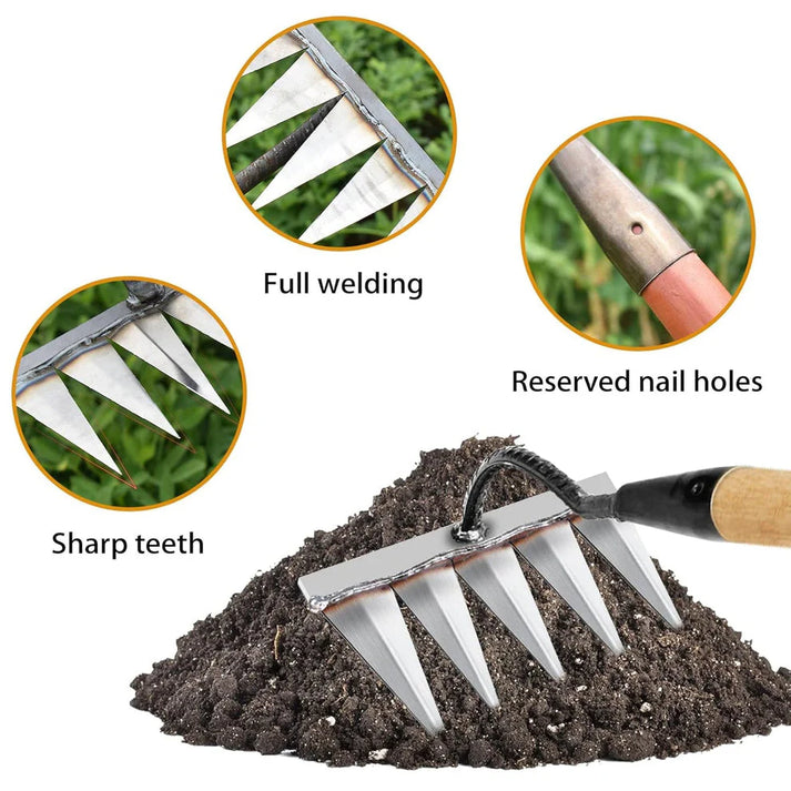 Powerful 5-Teeth Garden Heavy-Duty Weeder & Soil Cultivator | Flat 50% OFF