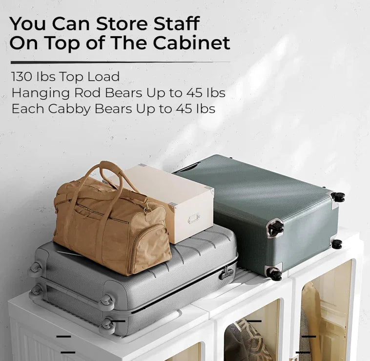 Foldable Organizer Plastic Bedroom Wardrobe - Directly Goods