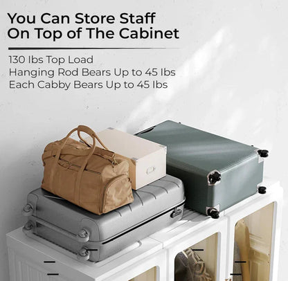 Foldable Organizer Plastic Bedroom Wardrobe - Directly Goods