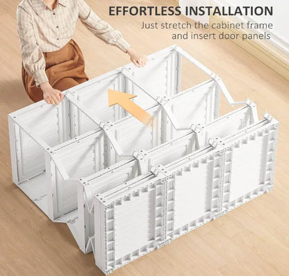 Foldable Organizer Plastic Bedroom Wardrobe - Directly Goods